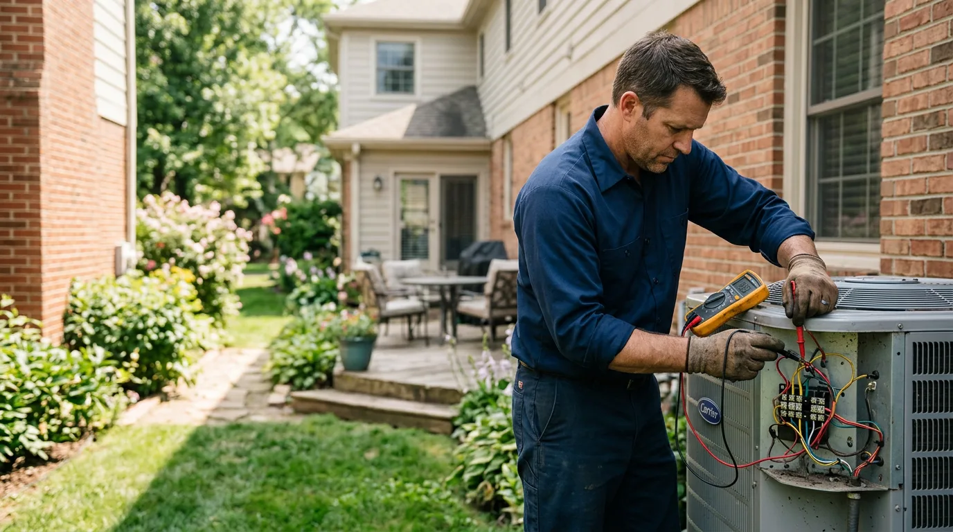 HVAC technician working near Little Meadows, PA